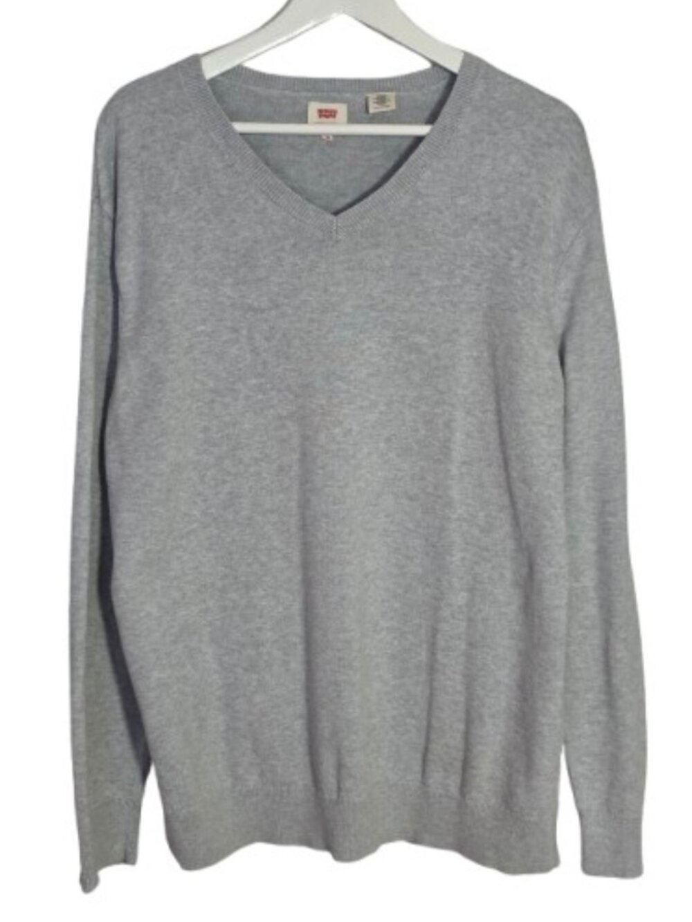 Levi's gray 100% cotton v neck sweater